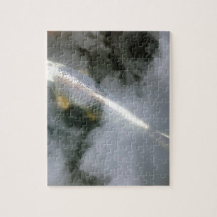 Silver Fish in Water and Clouds Jigsaw Puzzle