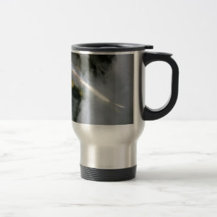 Silver Fish in Water and Clouds Travel Mug