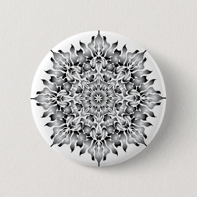 Silver Flame White Button (Front)