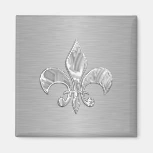 Silver Fleur de Lis Magnet
