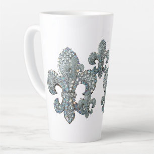 Silver Fleur de lis Scatter Mug