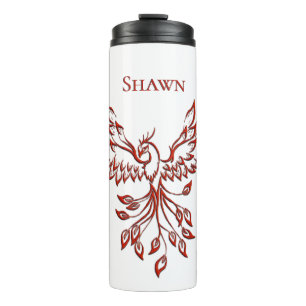 Silver Flight of A Phoenix Personalised Thermal Tumbler