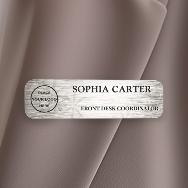 Silver Flora Executive Custom Name Tag (Creator Uploaded)