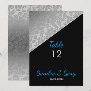 Silver Floral Damask Invitation