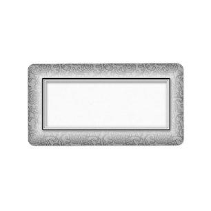 Silver Floral Swirls Blank Address Labels