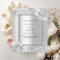 Silver florals 25th wedding anniversary invitation