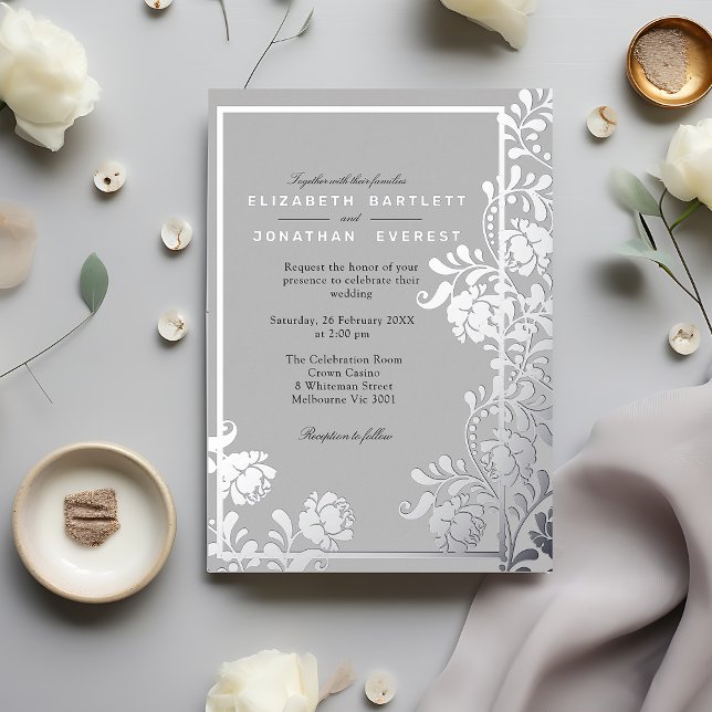Silver Florals and Elegant Grey (Creator Uploaded)