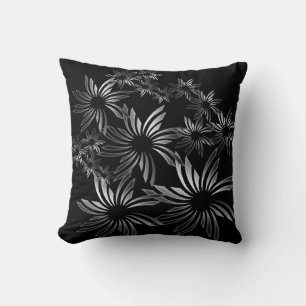 Silver Flowers Cushion