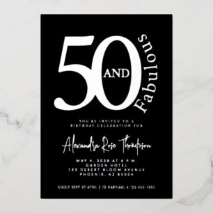 Silver Foil 50 and Fabulous 50th Birthday Party