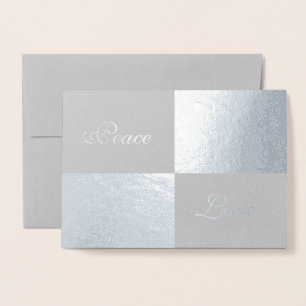 Silver Foil and Grey Rectangles Happy New Year Card