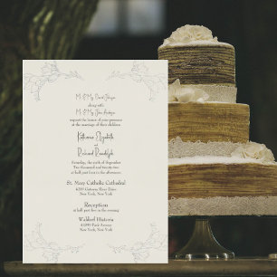 Silver Foil Beige Two Venue Both Parents Wedding F