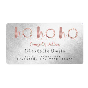 Silver Foil Change Address Labels