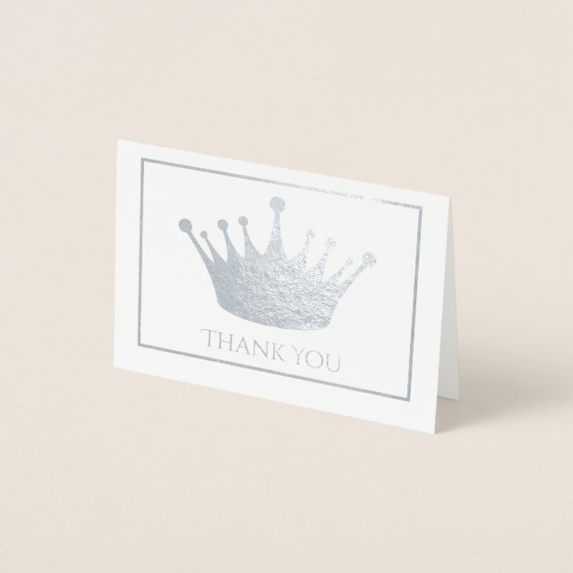 Silver Foil Crown Mini Card (Front)