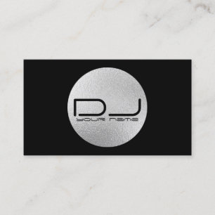 Silver Foil DJ Business Card