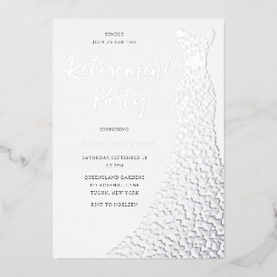 Silver Foil Dress Retirement Party