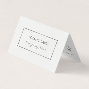 Silver Foil Effect Double Loyalty Business Card