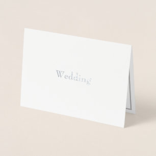 Silver Foil Formal Traditional Wedding Invitation