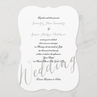Silver Foil Glamour | Elegant Wedding Invitations