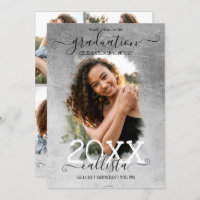 Silver Foil Halo Photo Collage Graduation