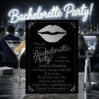Silver Foil Lips Bachelorette Party
