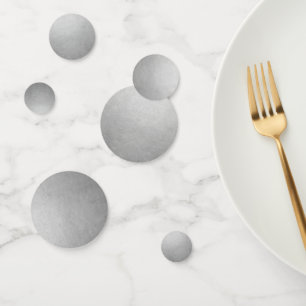 Silver Foil Look Custom Large Confetti