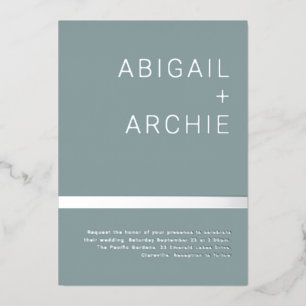 Silver Foil Modern Minimalist Wedding