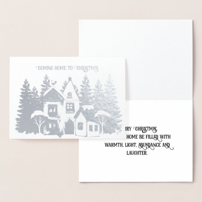 Silver Foil Personalise Christmas card (Display)
