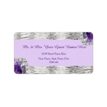 Silver Foil Purple Amethyst Address