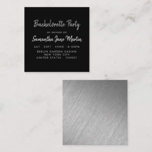 Silver Foil & Script Bachelorette Party Ticket