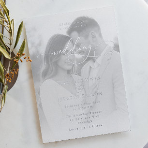 Silver Foil Script & Portrait Wedding