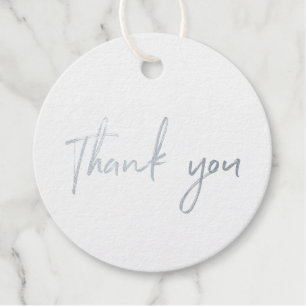 Silver Foil Small Business Thank you Packaging Tag