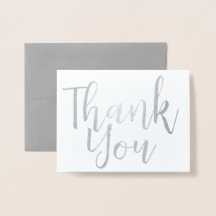 Silver Foil Swirl Tree Thank You Bible Verse Foil Card