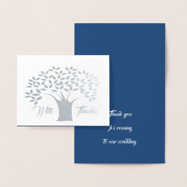 Silver Foil Thank You Notes Foil Card (Display)