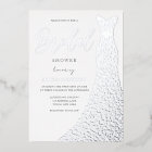 Silver Foil Wedding Dress Bridal Shower