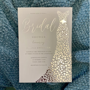 Silver Foil Wedding Dress Bridal Shower