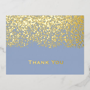 Silver Foil Wedding Thank You  Holiday Postcard