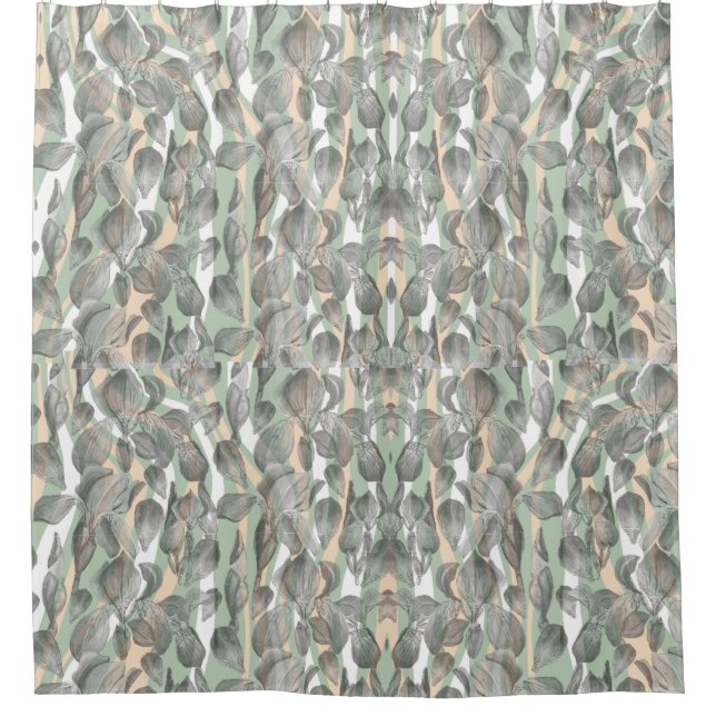 Silver Foliage Garden Shower Curtain (Front)