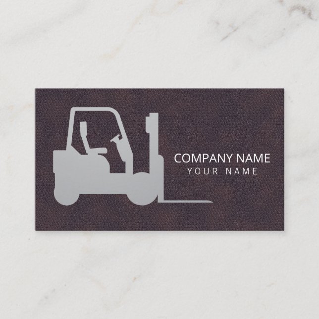  Silver  Forklift, Logisitcs - Professional Business Card (Front)