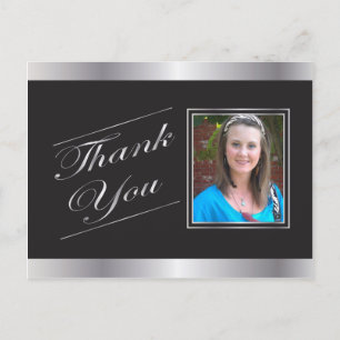 Silver Formal Thank You Postcard