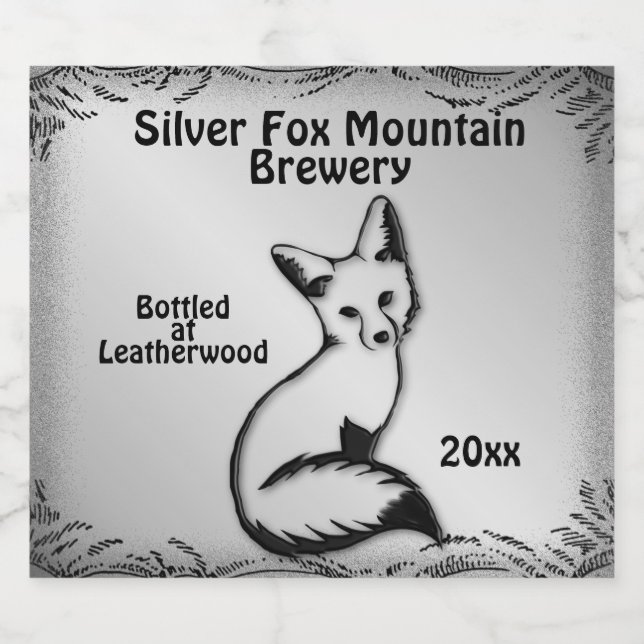 Silver Fox Beer Label (Single Label)