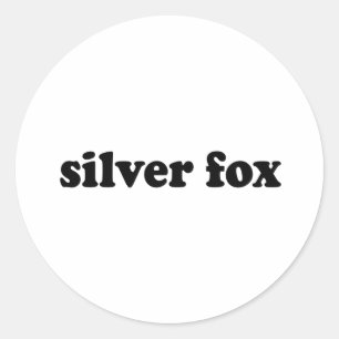 SILVER FOX CLASSIC ROUND STICKER
