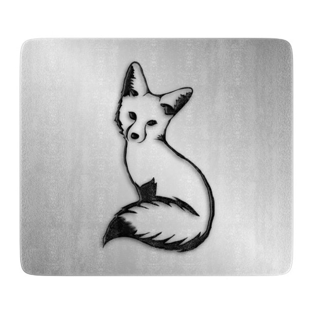 Silver Fox Cutting Board (Front)