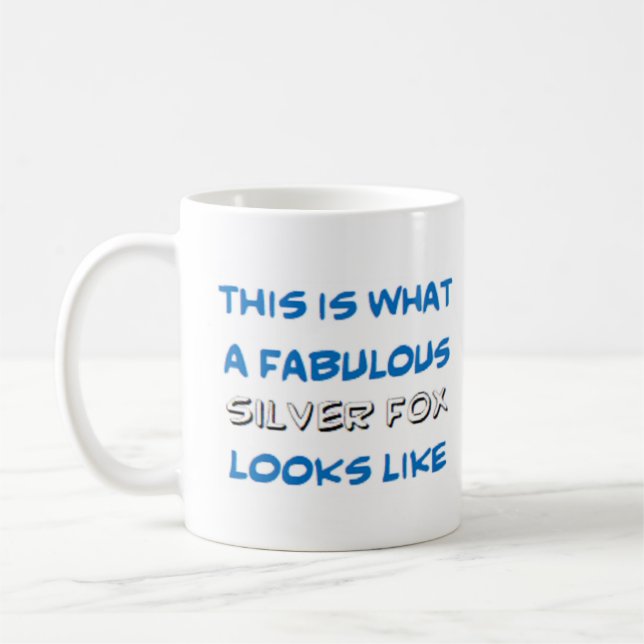 silver fox, fabulous coffee mug (Left)