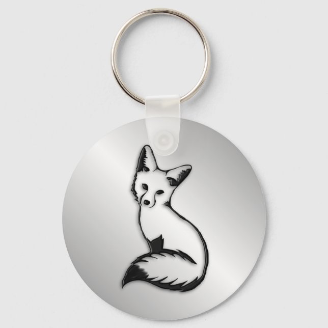 Silver Fox Key Ring (Front)