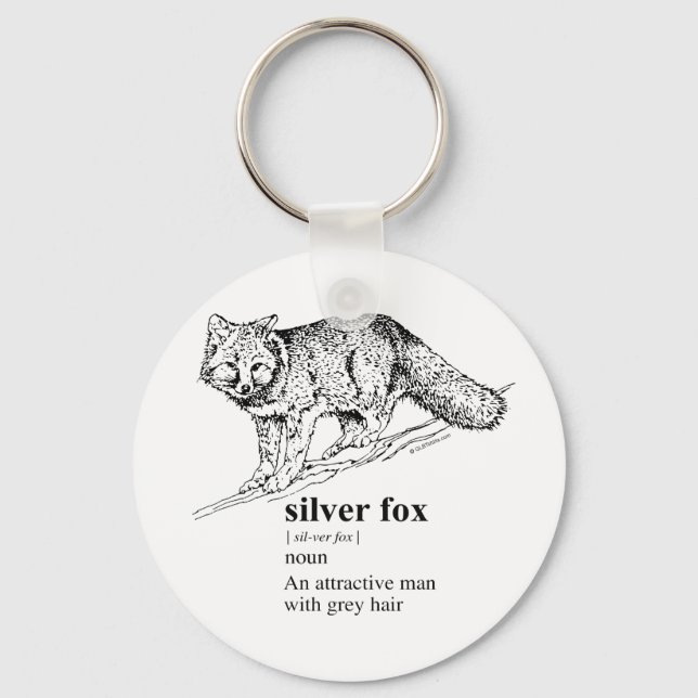 SILVER FOX KEY RING (Front)