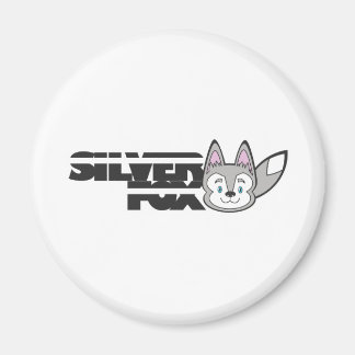 Silver fox logo magnet