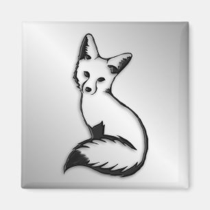 Silver Fox Magnet