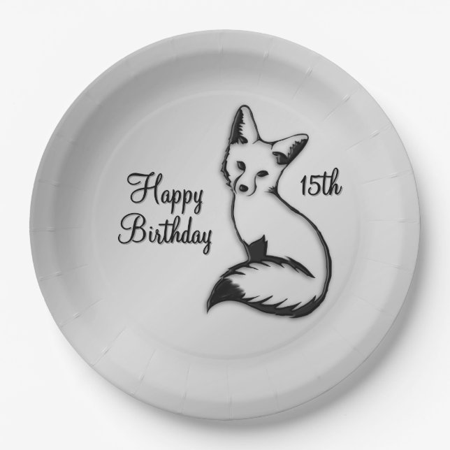 Silver Fox   Paper Plate (Front)