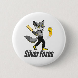 Silver Foxes Softll 6 Cm Round Badge