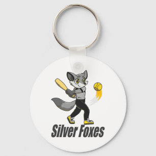 Silver Foxes Softll Key Ring